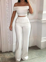 Carregue a imagem no visualizador da Galeria, 2024 Spring Fashion Two Piece Set Women Casual Solid Slim Short High Waist Long Pants Office Lady Suits Summer Clothes for Women  Amaijoin
