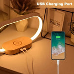 Carregue a imagem no visualizador da Galeria, Multifunction Wireless Charger Pad Stand Clock LED Desk Lamp Night Light USB Port Fast Charging Station Dock for iPhone Samsung  Amaijoin
