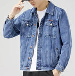 Carregue a imagem no visualizador da Galeria, 2024 Jacket Men&#39;s Casual Cotton Black Denim Jaqueta Jeans Masculina Slim Washed Retro Classic Blue Jeans Coat Male Men Clothing  Amaijoin
