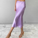 Load image into Gallery viewer, Jocoo Jolee Women Elegant Satin Bodycon Skirts Casual High Waist Silk Long Skirts Summer Office Lady Midi Skirt 2023 High Street  Amaijoin
