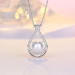 Carregue a imagem no visualizador da Galeria, 925 Sterling Silver Moon Necklace Pendant Zircon For Women Fashion Exquisite Student Girlfriend Jewelry Accessories Heart Gift  Amaijoin
