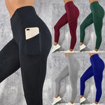 Carregue a imagem no visualizador da Galeria, Sportswear Woman Gym Leggings Pocketed Yoga Pants Fitness Running Pants Stretchy Sportswear Plus Size Sports Gym Pant for Women  Amaijoin
