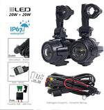 Carregue a imagem no visualizador da Galeria, Upgrade Brighter Lamp For BMW R1200GS F800GS F700GS F650 K1600 Motorcycle Fog Light Auxiliary Lights 40W 6000K  Amaijoin
