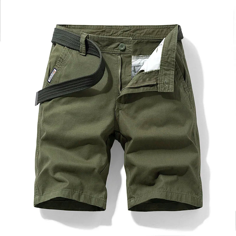 New Summer Men Cargo Shorts Cotton Casual Mens Shorts Pants Jogger Military Solid Straight Cargo Shorts Men Brand Clothing 2022  Amaijoin