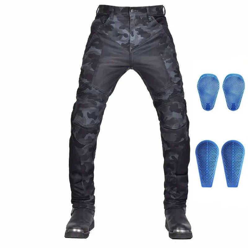 Camo Dual Spring Summer Riding Collection Classic Denim PK720 Motorcycle Pants Motocicleta Elastic Fit Jeans 4 Gears Choice  Amaijoin