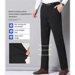 Load image into Gallery viewer, Men&#39;s Summer Thin Fashion Business Casual Suit Pants Long Pants Men&#39;s Elastic Straight Sleeve Formal Pants Plus Size 28-40  Amaijoin
