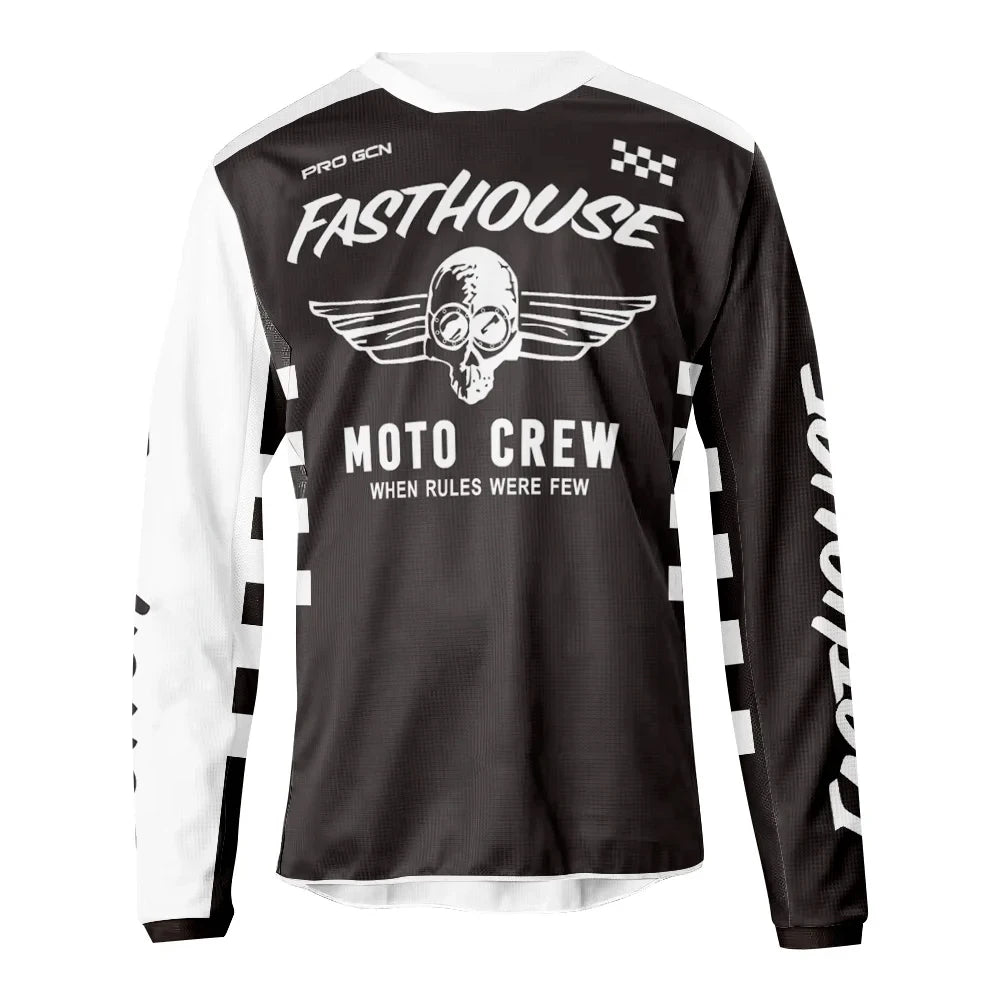 Fasthouse Summer MTB Road Motocross Shirt Men Breathable Mountain Bike Mtb Long Sleeve Racing  Quick-drying Cycling Jersey  Amaijoin