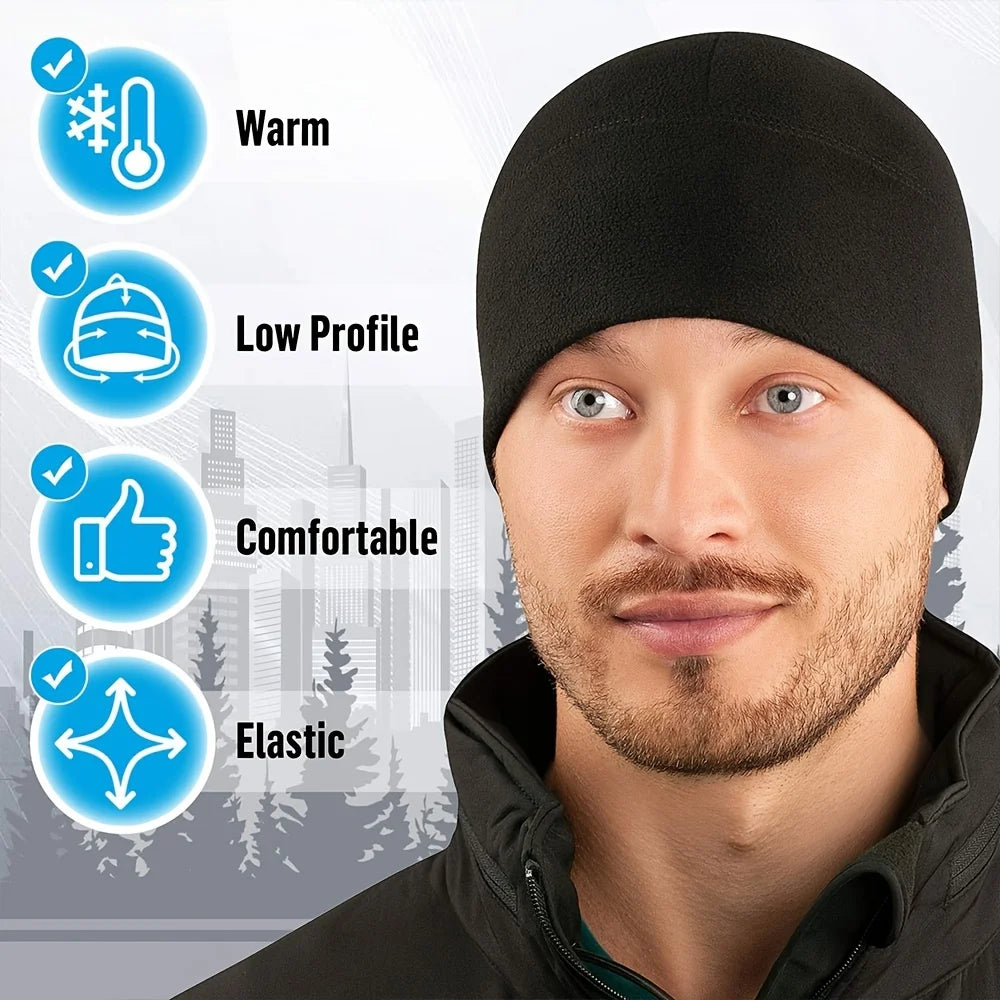 2023 New Unisex Windproof Polar Fleece Warm Beanie Hat Cap Male Winter Ski Cycling Cap Hat For Womenkullies Hip Hop Hats  Amaijoin