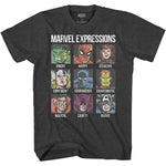 Carregue a imagem no visualizador da Galeria, 100% cotton summer Marvel Avengers Expressions Moods Adult Men&#39;s T-Shirt  Family Matching Outfits  Amaijoin
