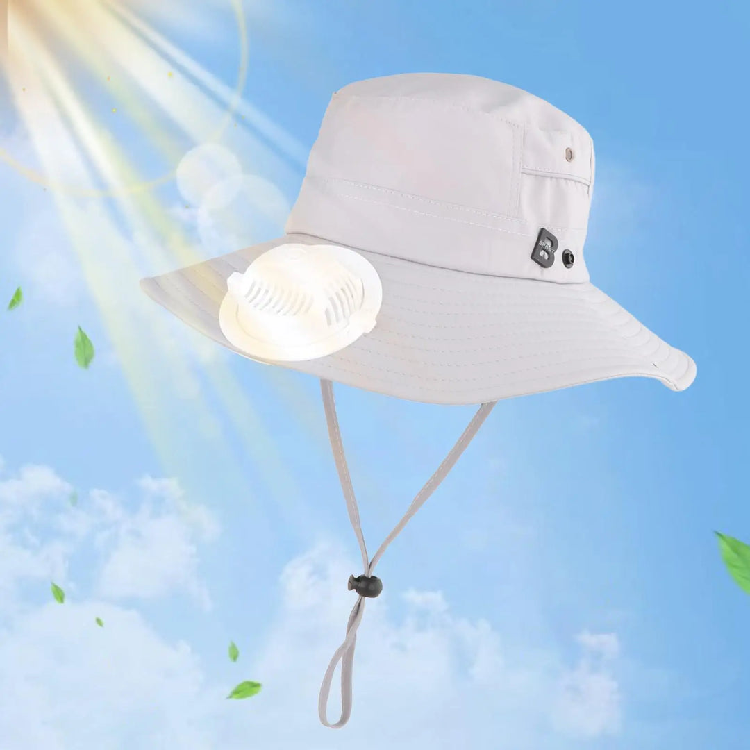 Fan Cooling Hat Breathable Fisherman Hat with Fan for Women Adults Climbing  Amaijoin