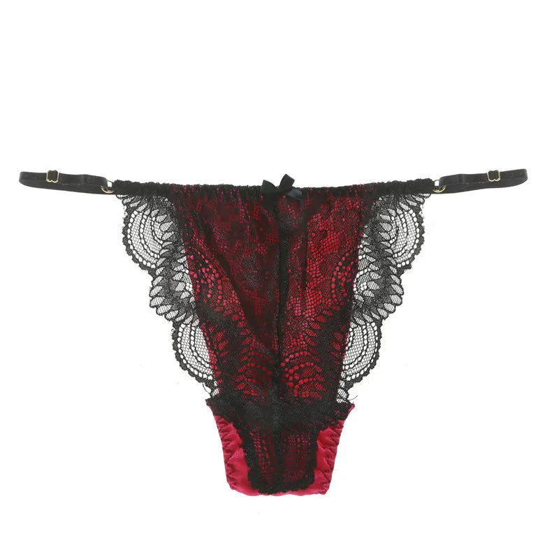 BirdTree 2PCS Lining 100%Real Silk Sexy Briefs, Women's Lace Thong Low Waisted, Skin Friendly Underwear, 2024 Summer P41935QC  Amaijoin