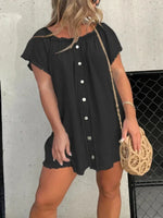 Carregue a imagem no visualizador da Galeria, Fashion Waist Solid Party Dress Summer Sexy Off Shoulder Tassel Denim Dress Lady Slash-neck Short Sleeve Flim Jean Mini Dress  Amaijoin
