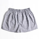 Carregue a imagem no visualizador da Galeria, Summer thin Fashion casual plaid sleep bottoms men 100% cotton shorts sleepwear male pajamas Arrow pants S  Amaijoin
