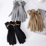 Carregue a imagem no visualizador da Galeria, Fashion Lady Glove Mittens Women Winter Vintage Touch Screen Driving Keep Warm Windproof  Dropshiping New Grace mitaine femme  Amaijoin
