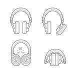 Carregue a imagem no visualizador da Galeria, Original Audio Technica ATH M50X HIFI Earphones Professional Fully Enclosed Monitoring Headphones Foldable Music Game Headset  Amaijoin
