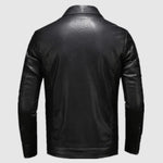 Carregue a imagem no visualizador da Galeria, Men&#39;s Motorcycle Leather Jacket Large Size Pocket Black Zipper Lapel Slim Fit Male Spring and Autumn High Quality Pu Coat M-5Xl  Amaijoin
