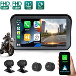 Carregue a imagem no visualizador da Galeria, Forefeel Motorcycle Carplay WaterProof 5 inch WiFi Wireless Android-Auto DVR Monitor Dash Camera GPS Navigation TPMS Bluetooth  Amaijoin
