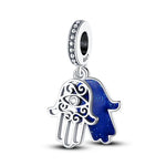 Load image into Gallery viewer, Charms Plata De Ley 925 Evil Blue Eyes Silver Sun Star Elk Dinosaur Flower Charm of Original Fits Women Anniversary DIY Jewelry  Amaijoin
