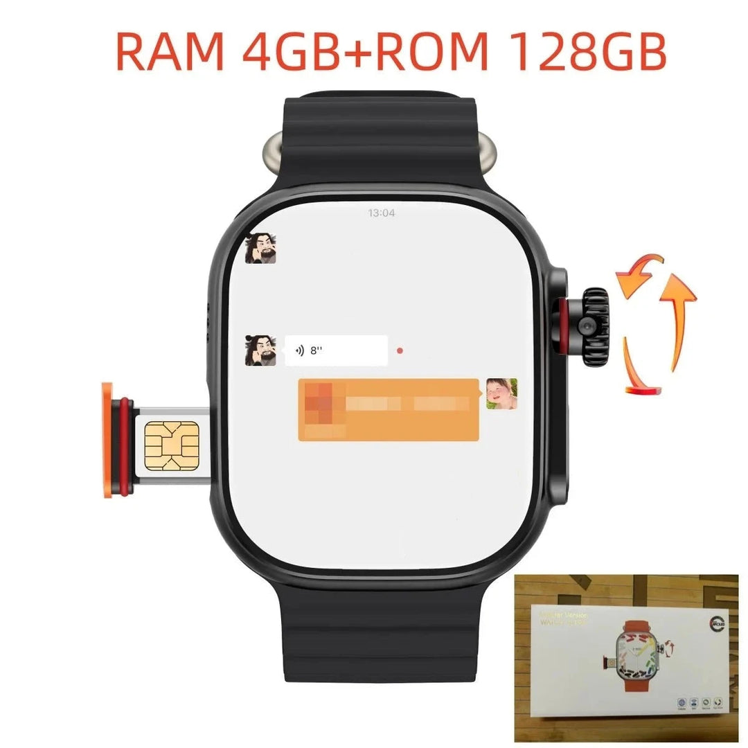 4GB+128GB S9 Ultra Android Smart Watch 4G CDS9 800W Camera 2.2 Inch Amoled 448*528 Amoled GPS WIFI Google Play Store Smartwatch  Amaijoin