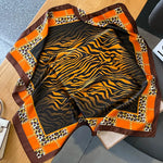 Carregue a imagem no visualizador da Galeria, New Satin Shawl Design Wild leopard Print Silk Square Women neck scarves Wrap Headkerchief Beach Hair Band women&#39;s bandana  Amaijoin
