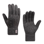 Carregue a imagem no visualizador da Galeria, 2023 new men&#39;s warm gloves winter touch screen plus fleece gloves cold warm wool knitted gloves  Amaijoin
