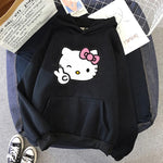 Carregue a imagem no visualizador da Galeria, Women 90s Y2k 2000s Hoodies Hello Kitty Hip Hop Hoodie Sanrio Sweatshirt Clothes Tops Sweatshirt Clothing Streetwear  Amaijoin
