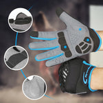 Carregue a imagem no visualizador da Galeria, Autumn Winter Outdoor Bike Cycling Gloves Full Finger Touchscreen Anti-slip Shock Wear Hiking Running Motorcycle Gloves Men  Amaijoin
