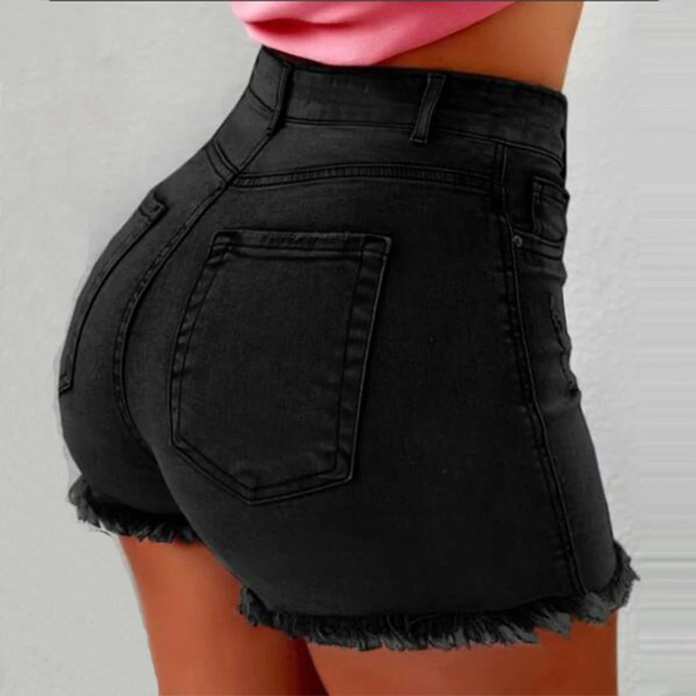 Solid Cotton Denim Shorts for Women Clothing 2024 Summer Street Style High Waist Sexy Jeans Female Casual Korean Y2K Crop Pants  Amaijoin