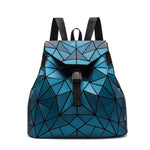 Load image into Gallery viewer, Women Geometric Backpack Bags Matte Female Drawstring Backpacks For Teenage Girls Bagpack Bag Ladies Holographic Daily Backpack  Amaijoin
