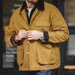 Carregue a imagem no visualizador da Galeria, Maden 2024 New American Retro Hunting Lapel Plus Size Short  Jackets Men&#39;s Outwear Spring and Autumn Brand Clothing  Amaijoin
