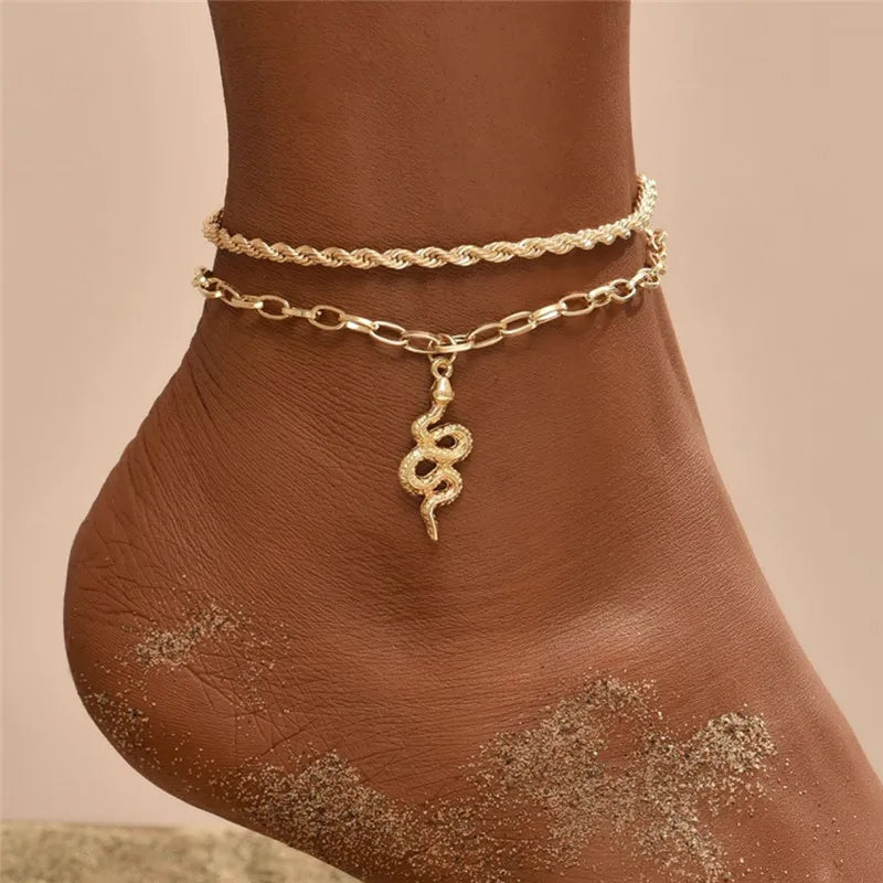 Modyle New Fashion Simple Heart Female Anklets Foot Jewelry Leg New Anklets On Foot Ankle Bracelets For Women Leg Chain Gifts  Amaijoin