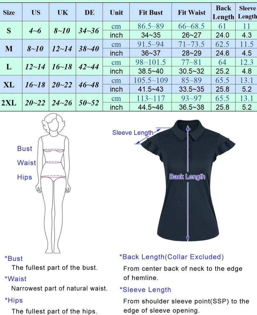 JS Women Lapel Collar Sports Shirt Flutter Sleeve Button Up Neck Sports Golf Wear Tops Short Sleeve Quick Drying T Shirt A20  Amaijoin