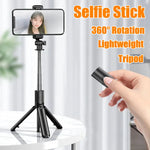 Carregue a imagem no visualizador da Galeria, FANGTUOSI NEW Portable Bluetooth Wireless Selfie Stick Tripod With Bluetooth shutter For Huawei iPhone Xiaomi Smartphone  Amaijoin
