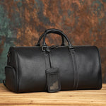 Carregue a imagem no visualizador da Galeria, NASVA  Leather Men&#39;s Bags Vintage Travel  Duffle Bag Weekend Bag  Handbags  Messenger Bags Luggage Bag With Shoe Compartment  Amaijoin
