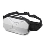 Carregue a imagem no visualizador da Galeria, OZUKO Hard Shell Men Waist Bag Fashion Chest Bags Outdoor Sports Belt Bag for Teenager Waterproof USB Charging Male Shoulder Bag  Amaijoin
