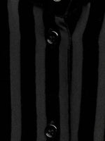 Carregue a imagem no visualizador da Galeria, TRAF Women Black Oversize Shirt 2024 Striped Velvet Shirts Woman Long Sleeve Shirts and Blouses Female Semi Sheer Women&#39;s Shirts  Amaijoin
