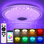 Carregue a imagem no visualizador da Galeria, 300W Smart Lamp Ceiling RGB LED Lights Dimmable APP Control Bluetooth Speaker Home Bedroom Living Room Ambient Light  Amaijoin
