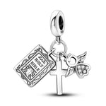 Load image into Gallery viewer, Charms Plata De Ley 925 Evil Blue Eyes Silver Sun Star Elk Dinosaur Flower Charm of Original Fits Women Anniversary DIY Jewelry  Amaijoin
