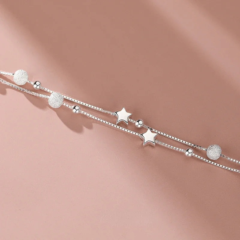 925 sterling silver Beautiful stars Bracelets for women korean fashion designer party Wedding Jewelry Holiday gifts  Amaijoin