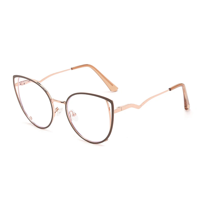 Anti-Blue Light Rays Eyeglasses Frame Women Cat Eye Glasses Brand Designer Clear Lens Computer Optical Eyewear 97333  Amaijoin