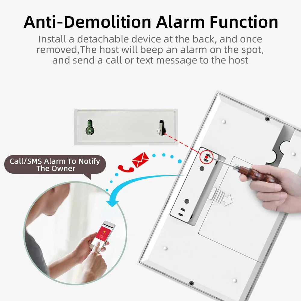 4G Alarm System For Home Security With PIR Door Sensor WiFi 4.3-inch Big Screen Tuya Smart Life App Control Support Google Alexa  Amaijoin