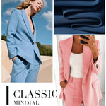 Carregue a imagem no visualizador da Galeria, Fashionable Lapel Slim Cardigan Temperament Blazer for Women elegant suit jacket solid color spring autumn coat  Amaijoin
