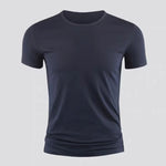 Carregue a imagem no visualizador da Galeria, New Men&#39;s Short Sleeve T-Shirt Basic Plain Casual Gym Muscle Crew Neck T-Shirts Slim Fit Tops Tee Summer Man Clothing  Amaijoin
