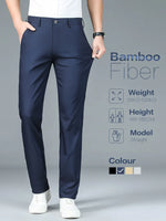 Load image into Gallery viewer, High Quality Luxury Straight Business Suit Pants Men Bamboo Fiber Designer Spring Summer Elegant Casual Long Formal Trouser Male  Amaijoin
