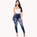 Carregue a imagem no visualizador da Galeria, 2023 Autumn High Waist Ripped Jeans For Women Fashion Stretch Skinny Denim Pencil Pants Casual Slim Trousers S-3XL  Amaijoin
