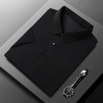 Load image into Gallery viewer, Premium ice silk breathable short-sleeved T-shirt men&#39;s lapel summer luxury top brand embroidered POLO shirt casual men&#39;s wear  Amaijoin
