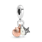 Load image into Gallery viewer, Octopus Dolphin Crab Starfish Turtle Shell Ocean Mermaid Scallops Anchor cruise ship Charms 925 Silver For Original Jewelry Gift  Amaijoin
