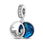 Load image into Gallery viewer, Octopus Dolphin Crab Starfish Turtle Shell Ocean Mermaid Scallops Anchor cruise ship Charms 925 Silver For Original Jewelry Gift  Amaijoin
