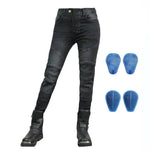 Carregue a imagem no visualizador da Galeria, Camo Dual Spring Summer Riding Collection Women Moto Pants Classic Denim Motorcycle Female Pants Motocicleta Elastic Fit Jeans  Amaijoin
