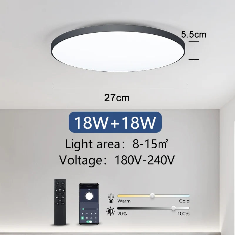 MARPOU Smart ceiling lamp led lamp for bedroom ceiling lights with Remote control Dimmable led lights for room Living room  Amaijoin